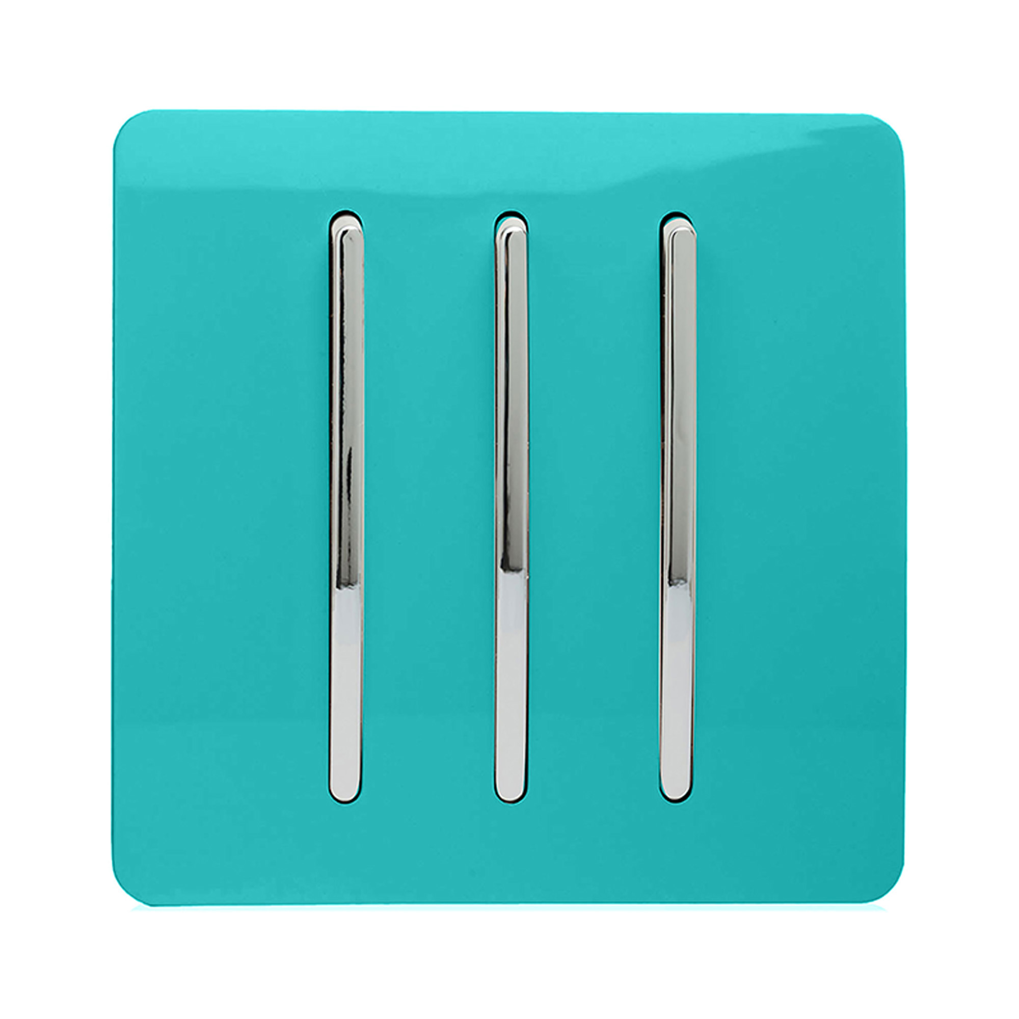 ART-SS6BT  3 Gang 2 Way 10 Amp Rocker Bright Teal